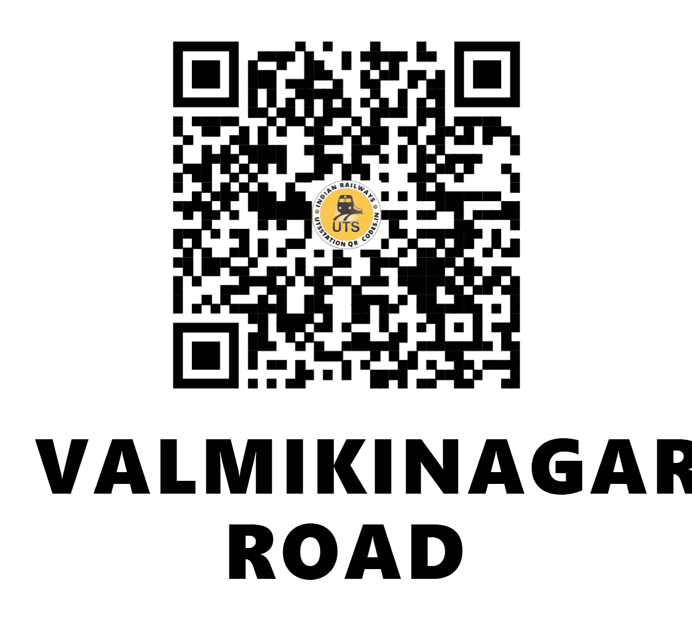 UTS QR Code for VALMIKINAGAR ROAD - VKNR - EC (BIHAR)