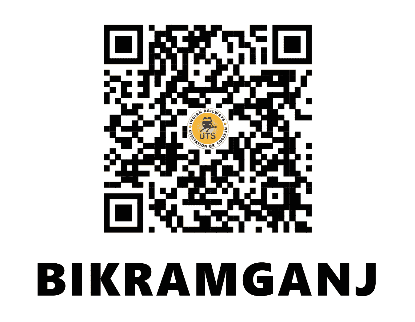 UTS QR Code for BIKRAMGANJ - XBKJ - EC (BIHAR)