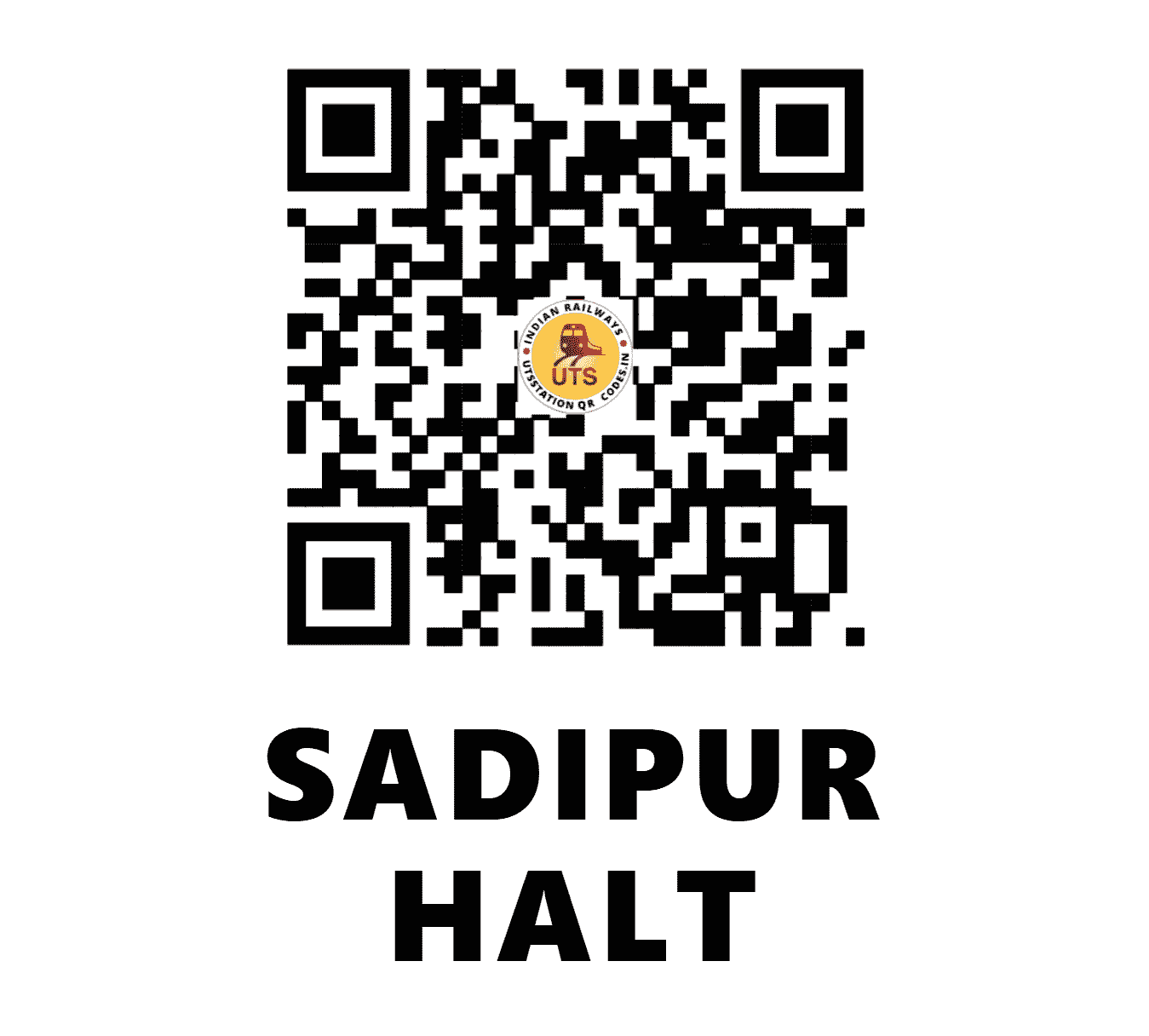 UTS QR Code for SADIPUR HALT - XSAD - EC (BIHAR)