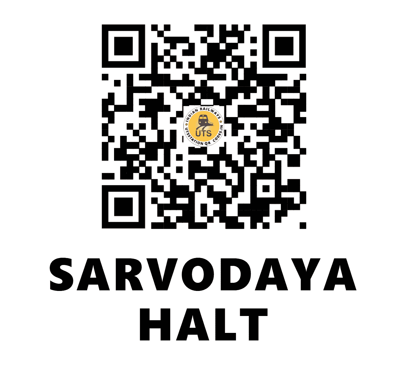 UTS QR Code for SARVODAYA HALT - XSAN - EC (BIHAR)