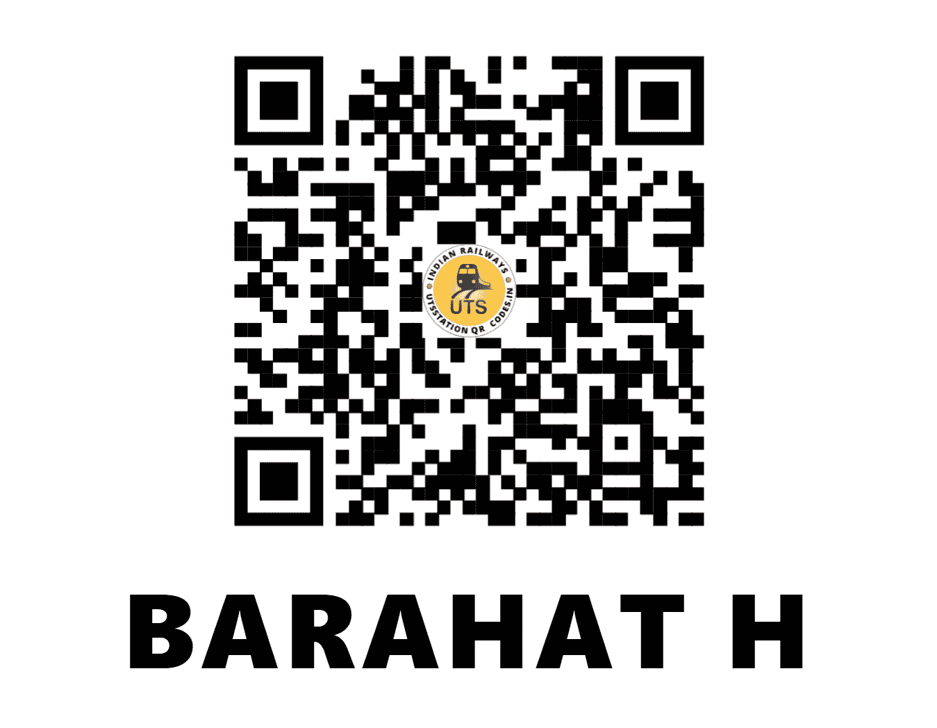 UTS QR Code for BARAHAT H - BHLE - ER (BIHAR)