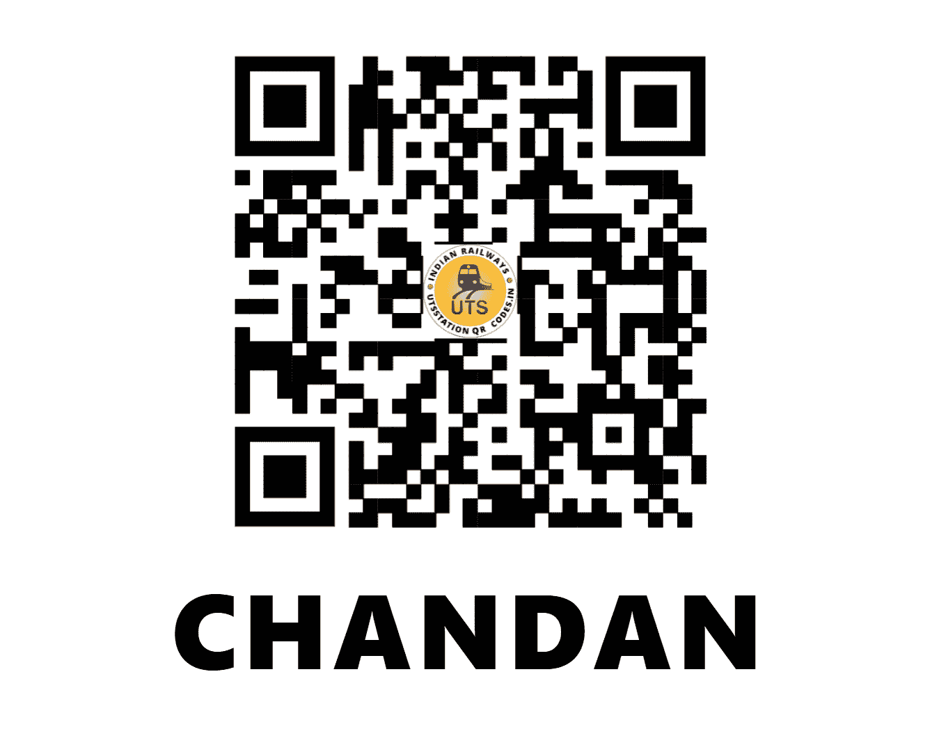 UTS QR Code for CHANDAN - CNDN - ER (BIHAR)