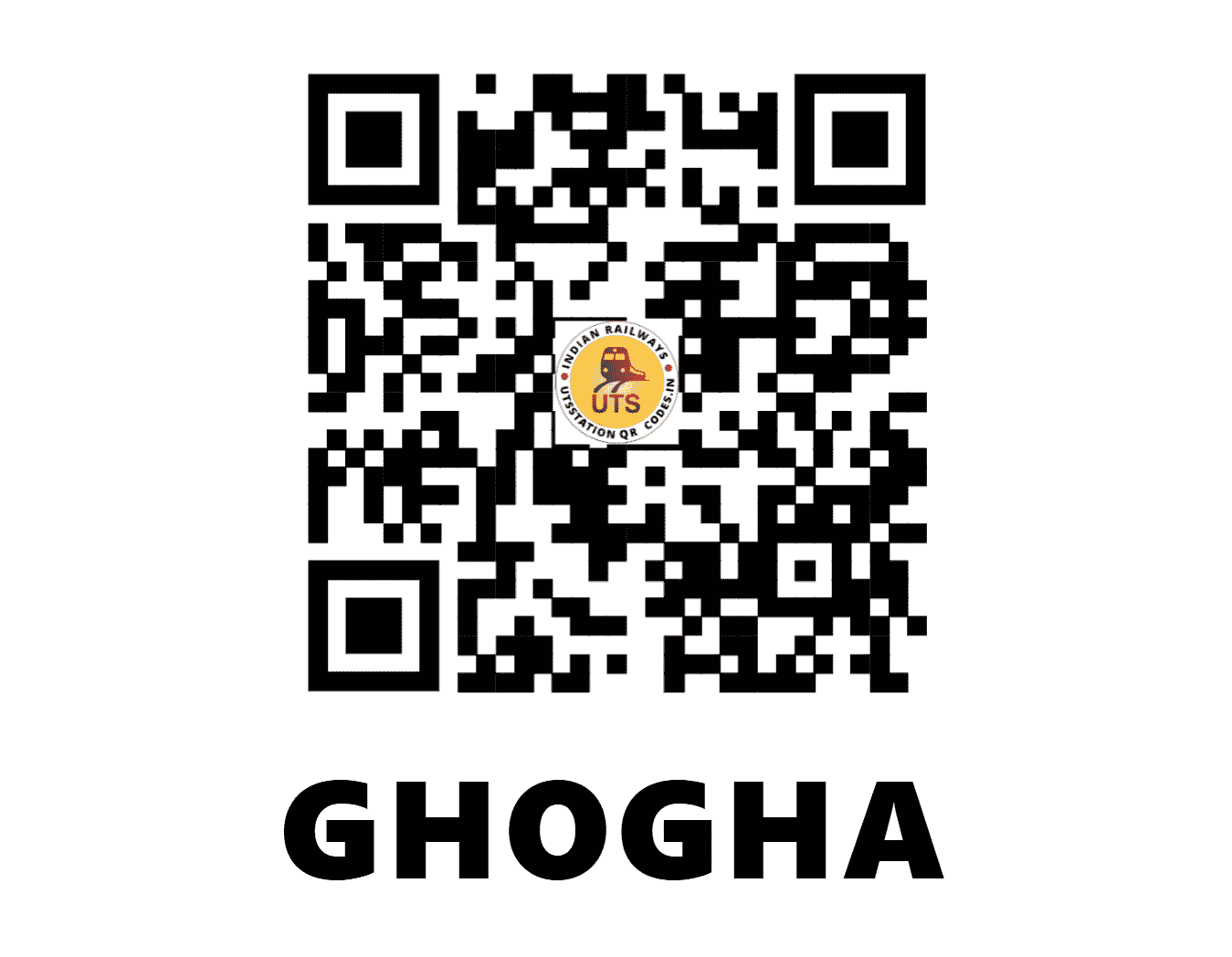 UTS QR Code for GHOGHA - GGA - ER (BIHAR)