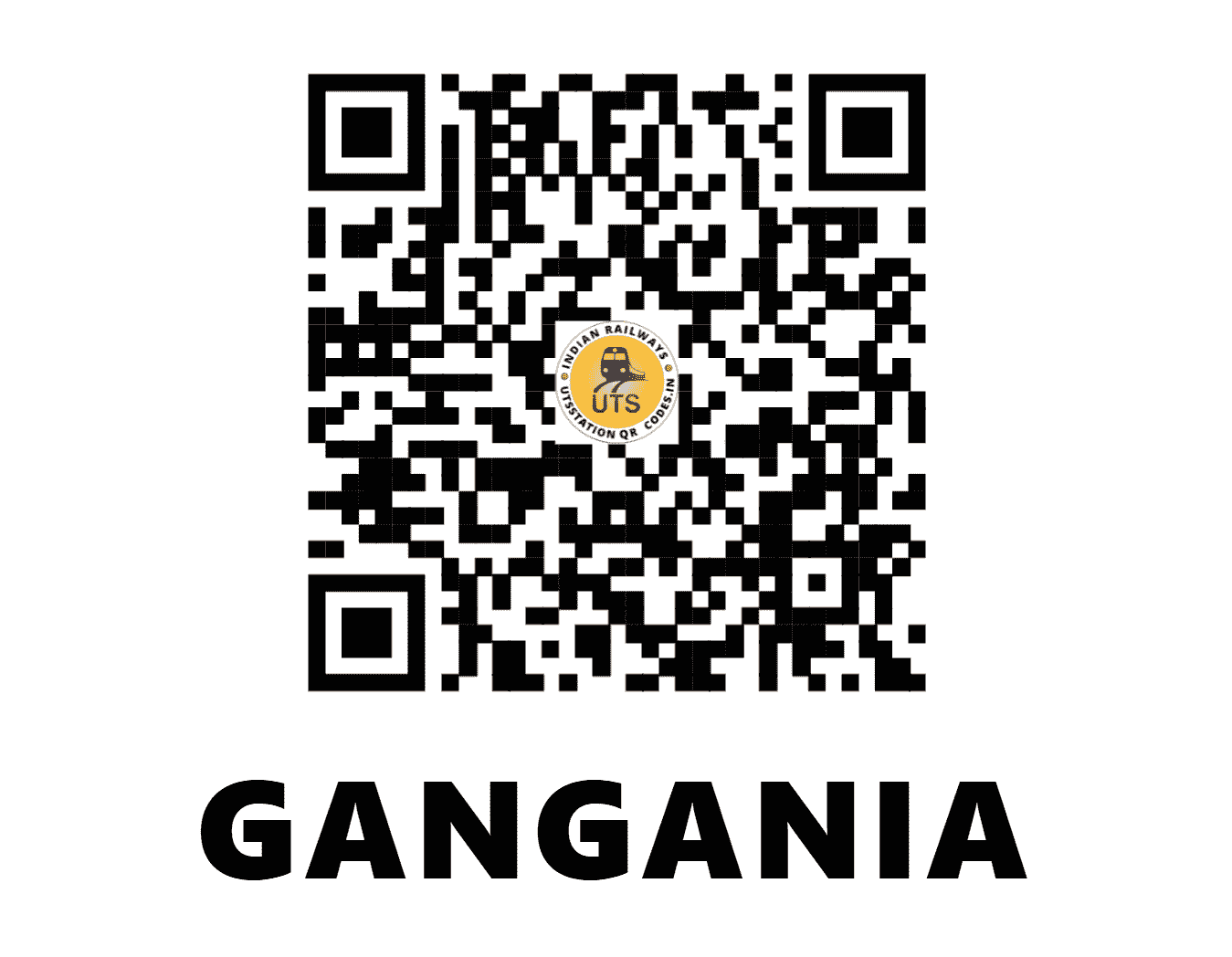 UTS QR Code for GANGANIA - GNNA - ER (BIHAR)