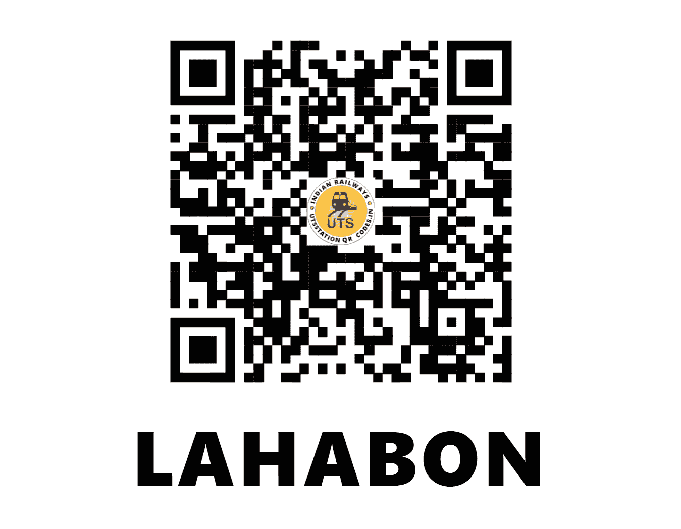 UTS QR Code for LAHABON - LHB - ER (BIHAR)