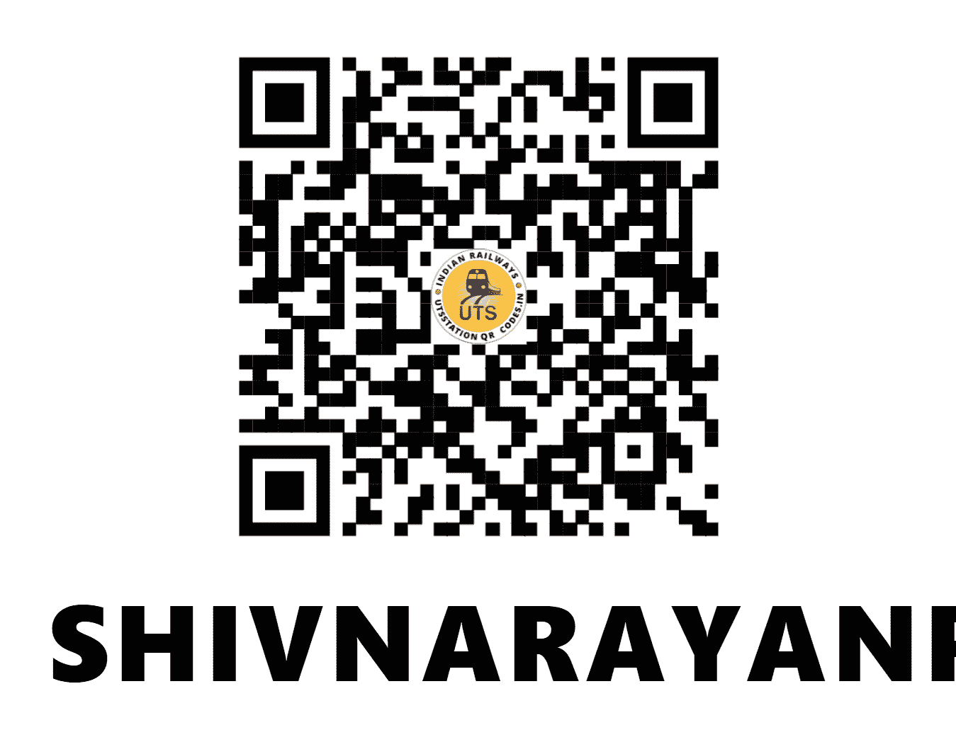 UTS QR Code for SHIVNARAYANPUR - SVRP - ER (BIHAR)