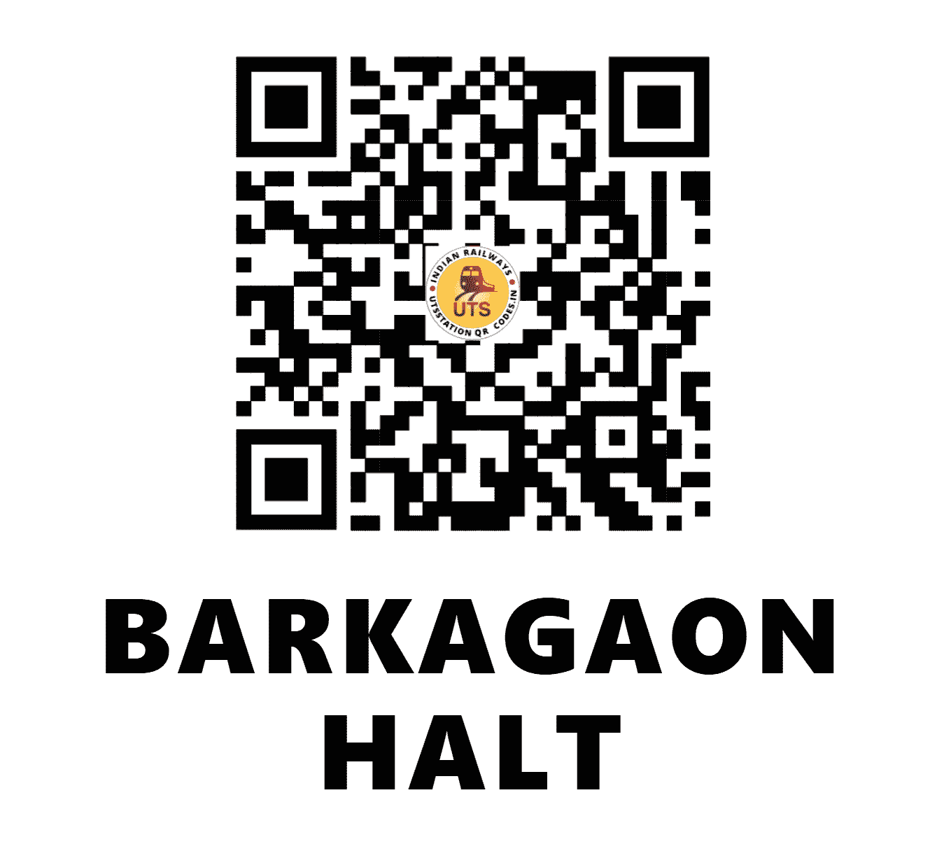 UTS QR Code for BARKAGAON HALT - BGHT - NE (BIHAR)