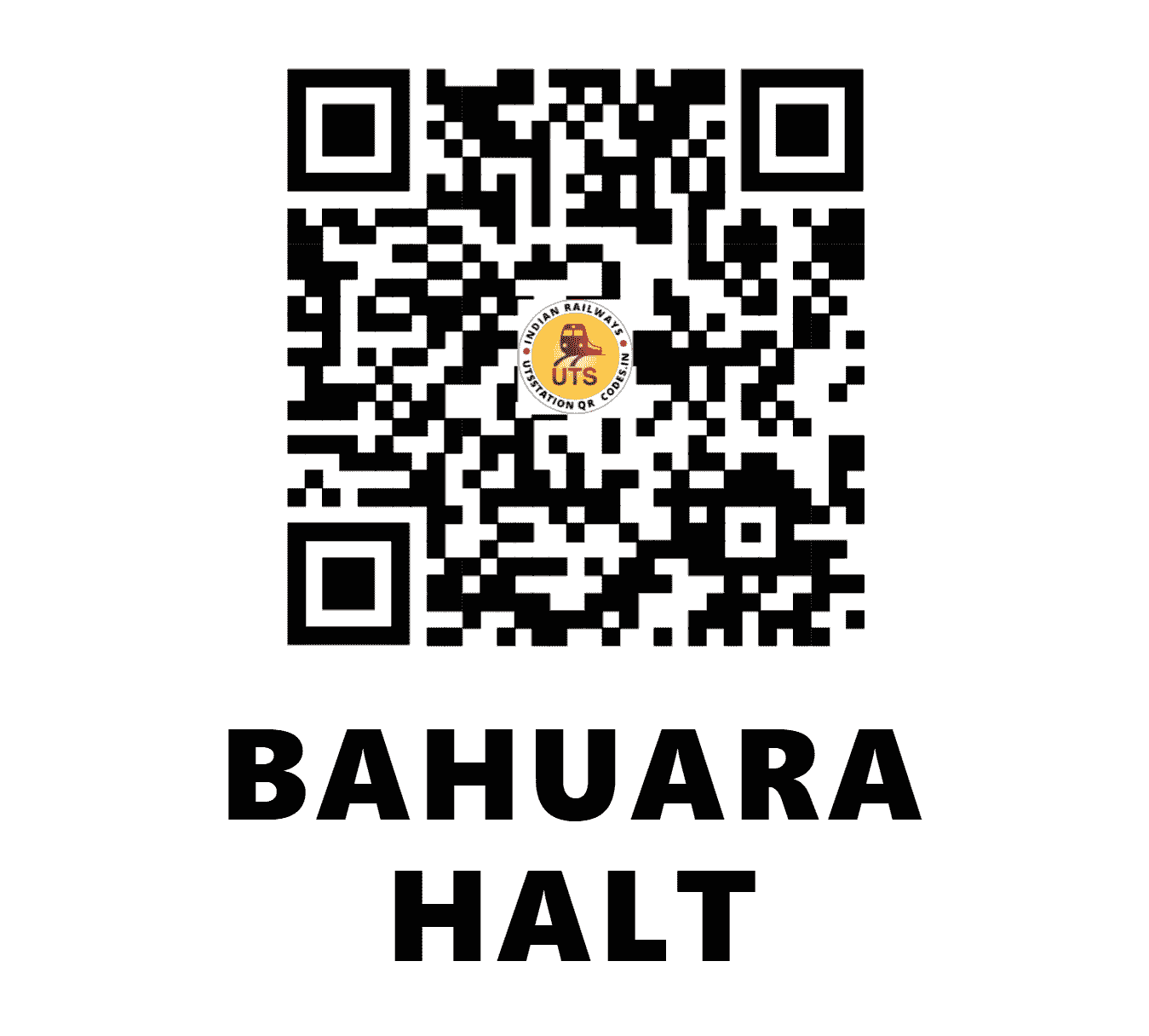 UTS QR Code for BAHUARA HALT - BURA - NE (BIHAR)