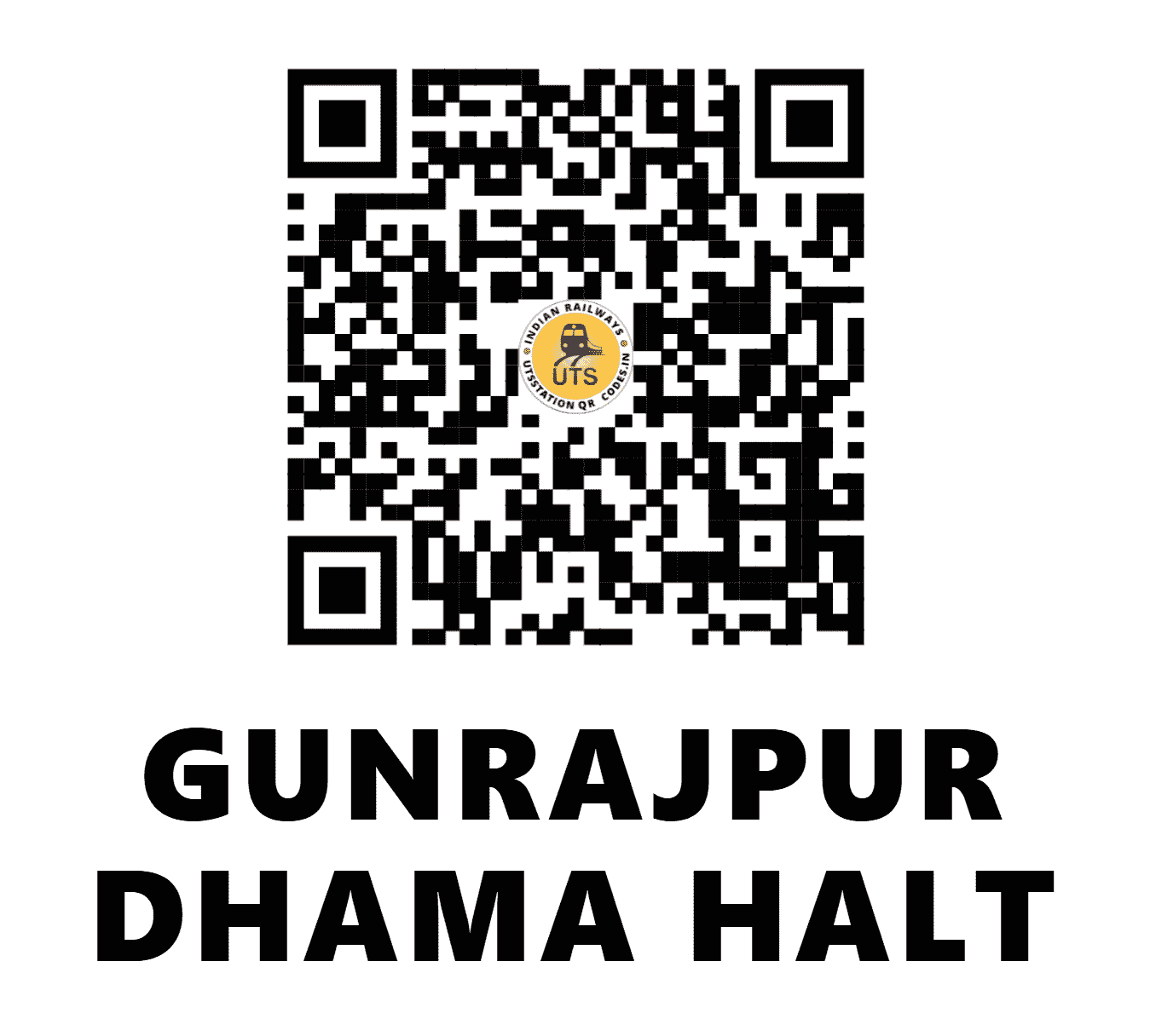 UTS QR Code for GUNRAJPUR DHAMA HALT - GNDM - NE (BIHAR)