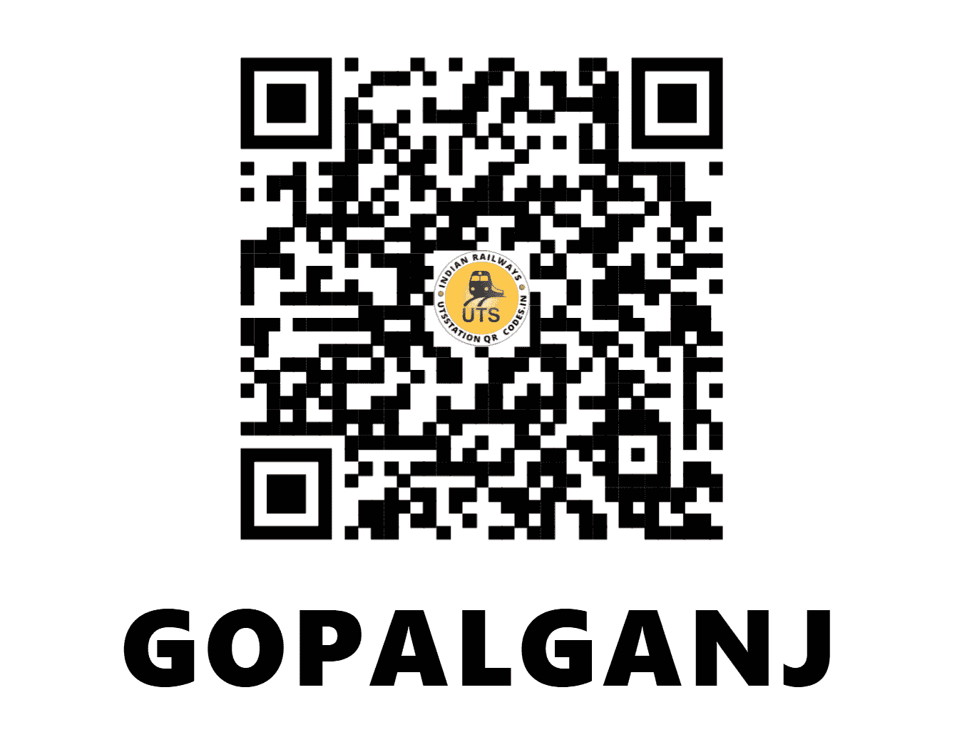 UTS QR Code for GOPALGANJ - GOPG - NE (BIHAR)