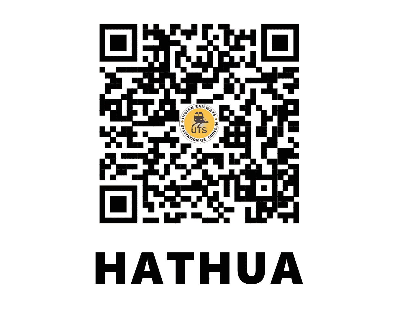 UTS QR Code for HATHUA - HTW - NE (BIHAR)