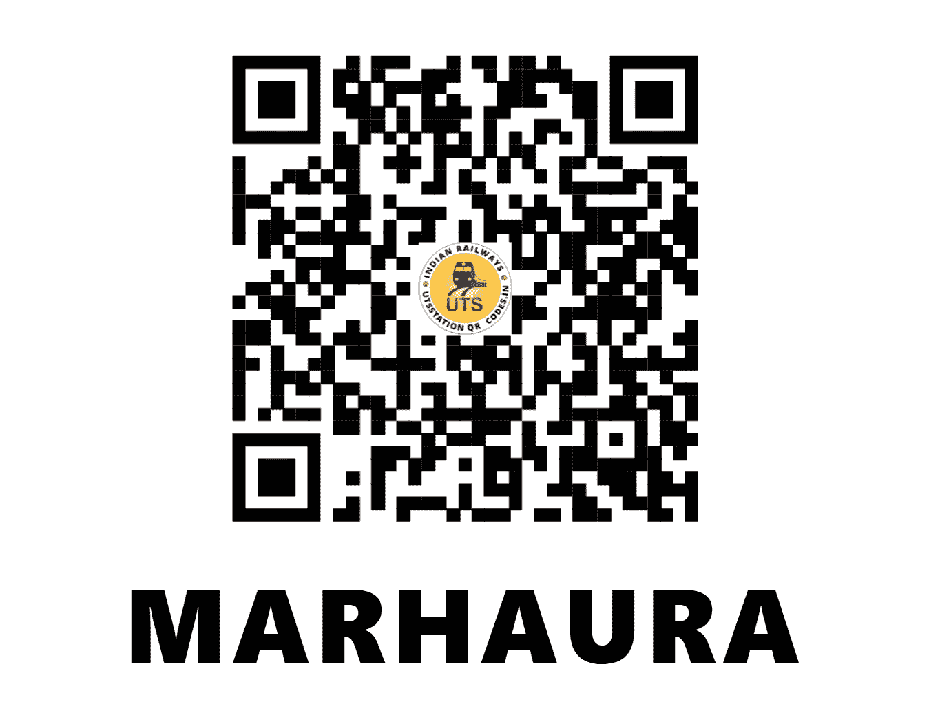 UTS QR Code for MARHAURA - MEW - NE (BIHAR)