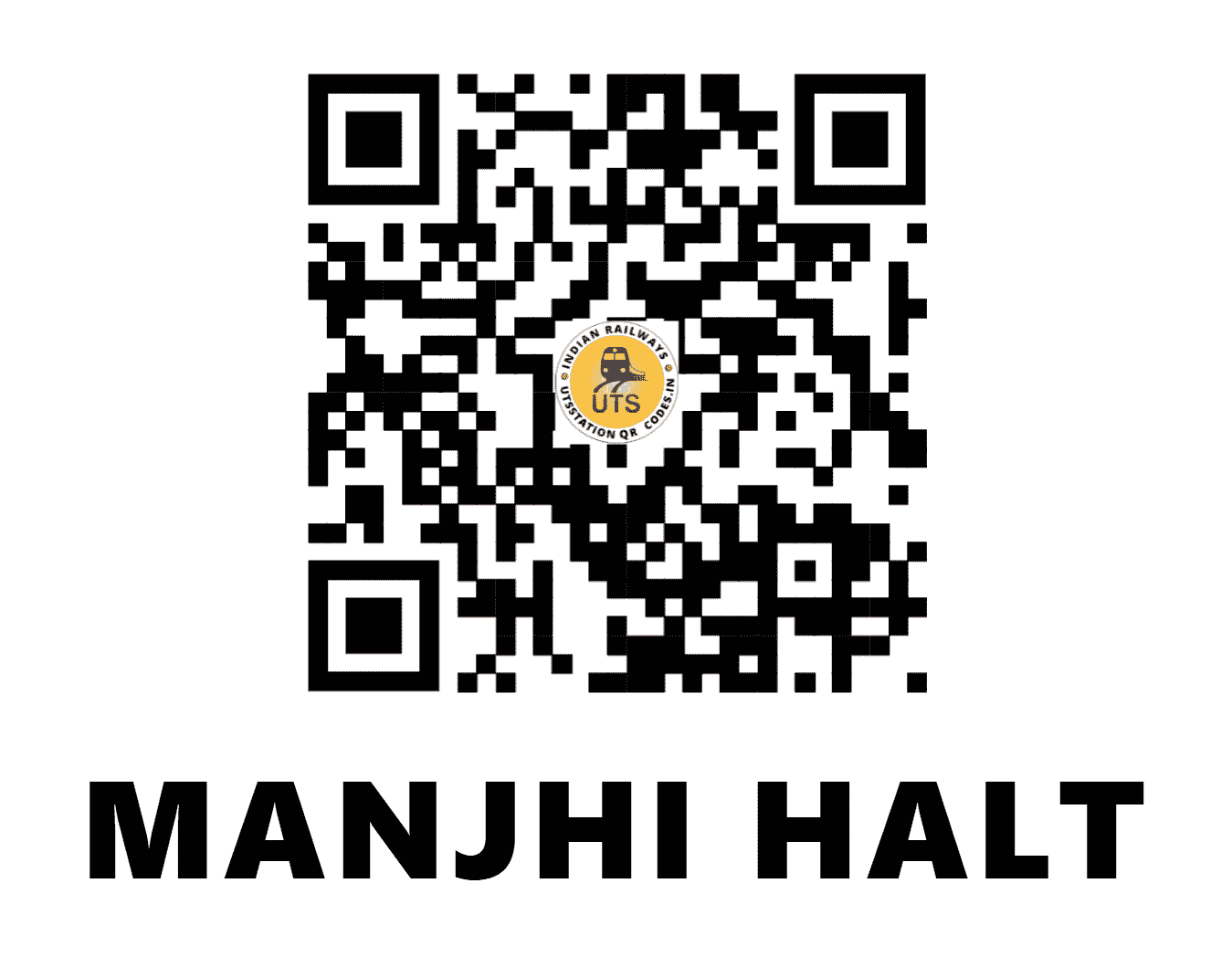 UTS QR Code for MANJHI HALT - MHT - NE (BIHAR)