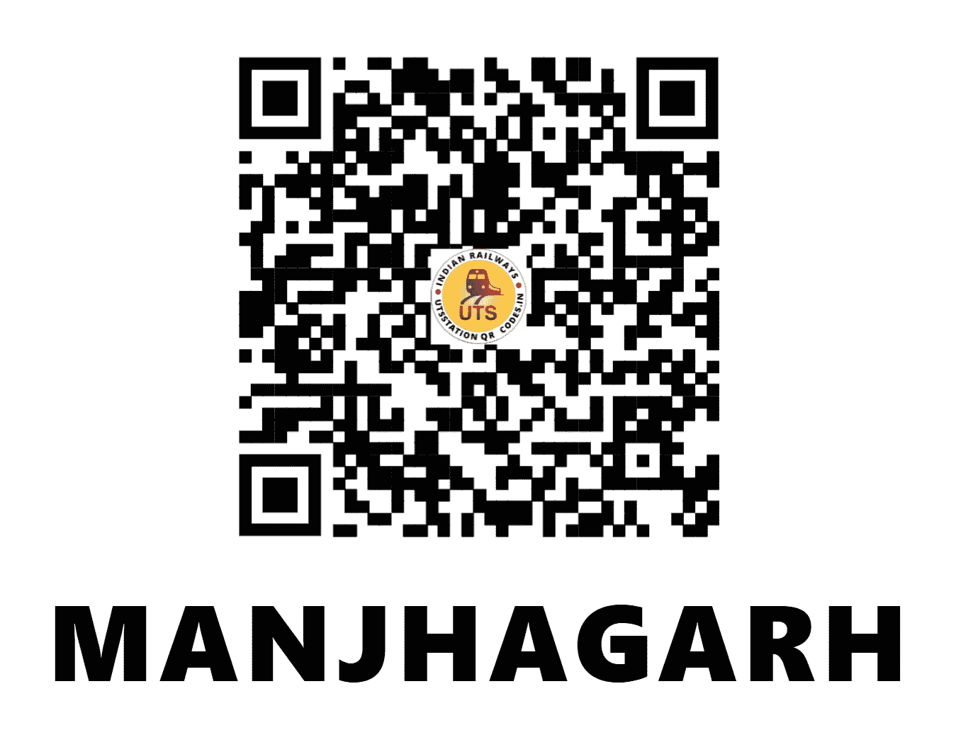 UTS QR Code for MANJHAGARH - MJV - NE (BIHAR)