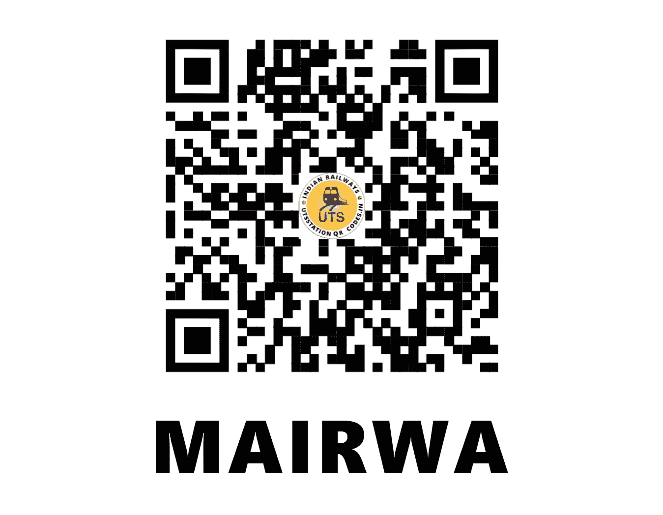 UTS QR Code for MAIRWA - MW - NE (BIHAR)