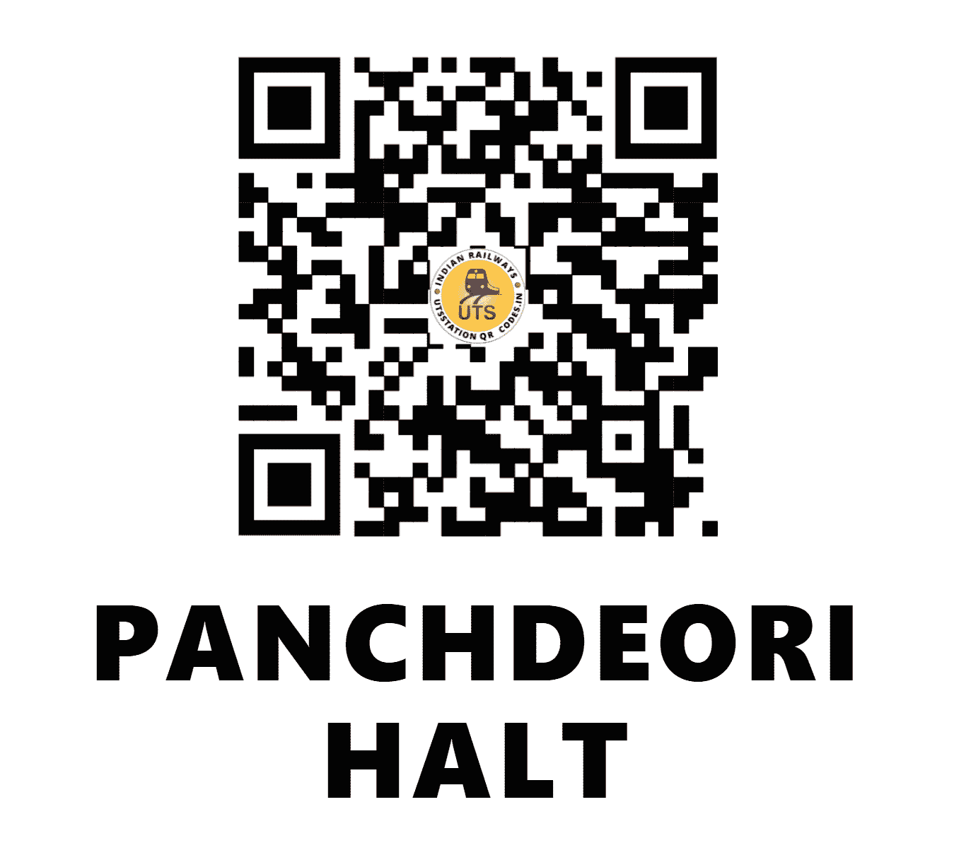 UTS QR Code for PANCHDEORI HALT - PCDR - NE (BIHAR)