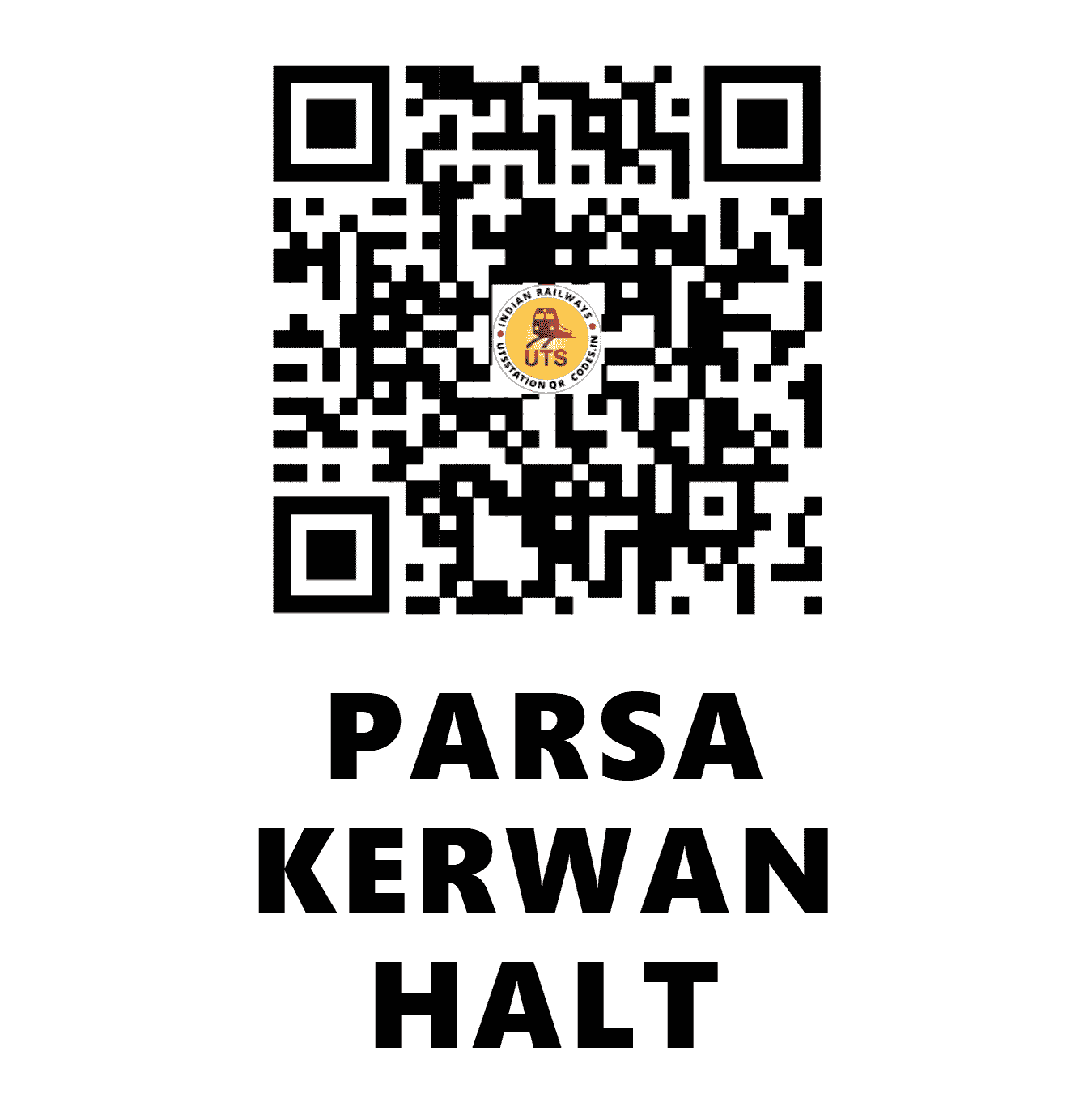 UTS QR Code for PARSA KERWAN HALT - PKRH - NE (BIHAR)