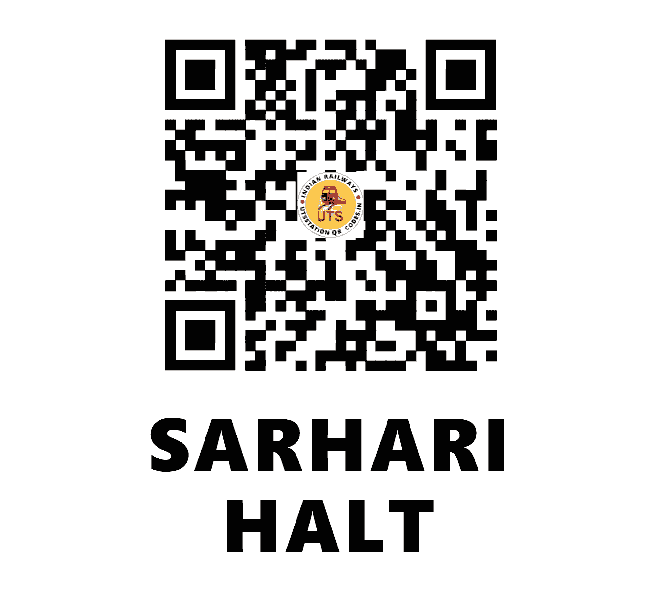 UTS QR Code for SARHARI HALT - SHIH - NE (BIHAR)