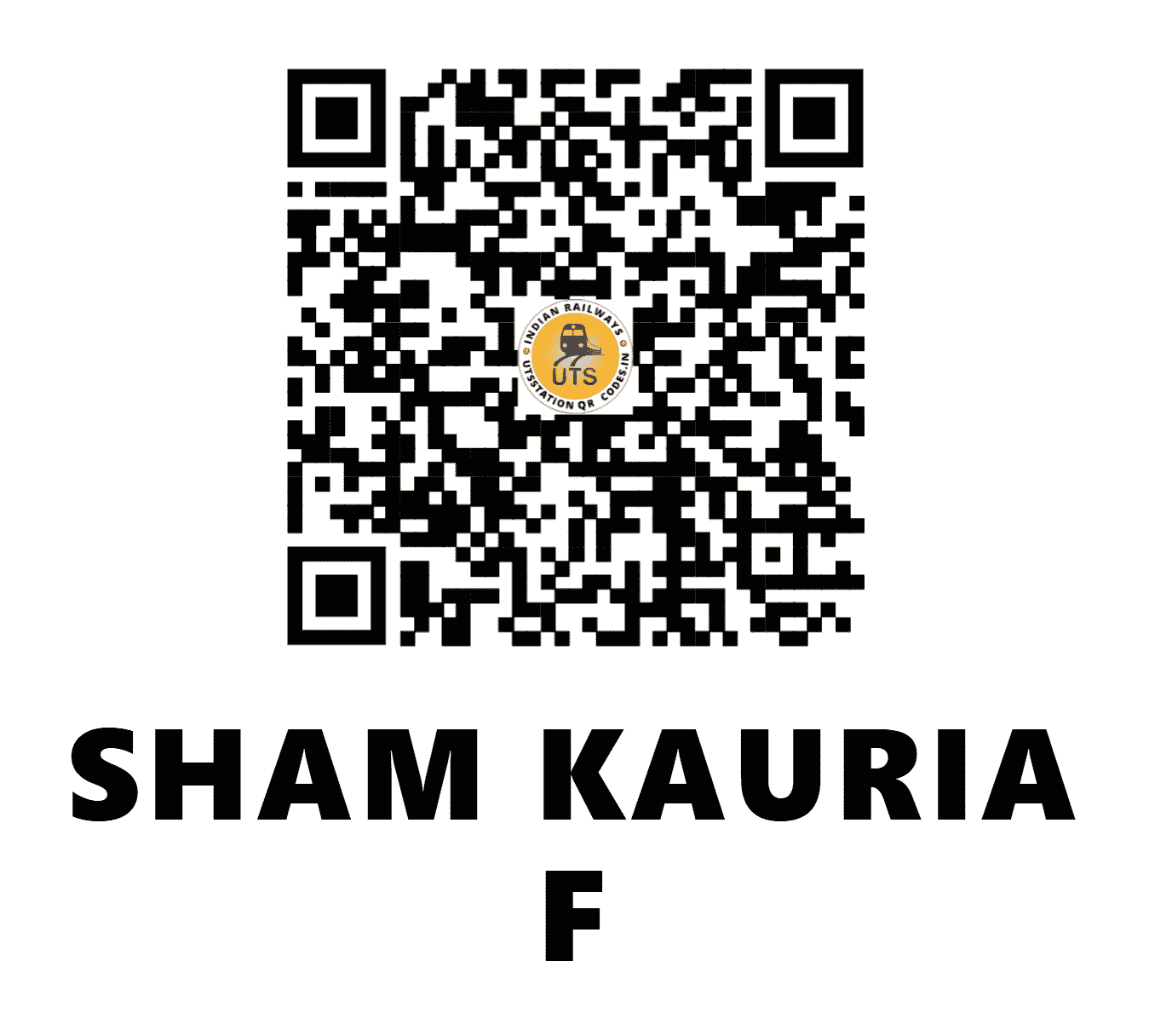 UTS QR Code for SHAM KAURIA F - SMKR - NE (BIHAR)
