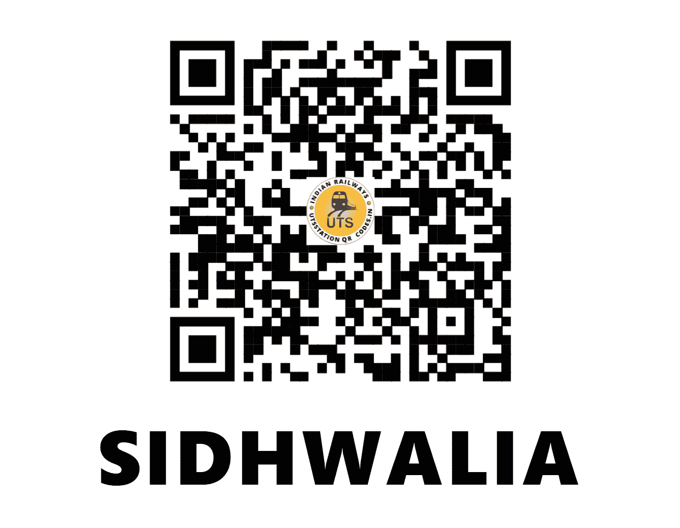 UTS QR Code for SIDHWALIA - SQW - NE (BIHAR)