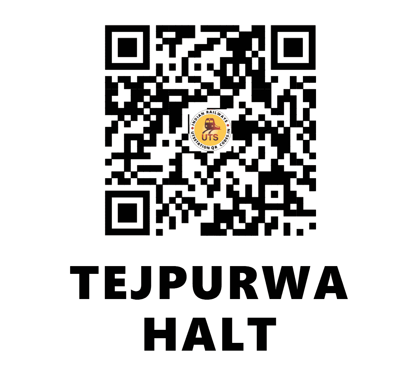 UTS QR Code for TEJPURWA HALT - TJW - NE (BIHAR)