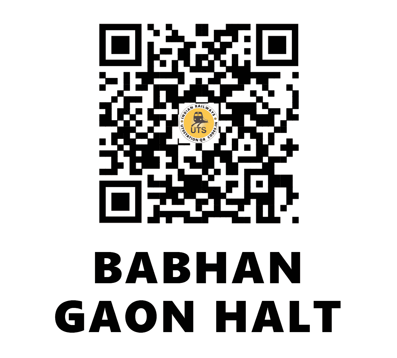 UTS QR Code for BABHAN GAON HALT - BAHN - NF (BIHAR)