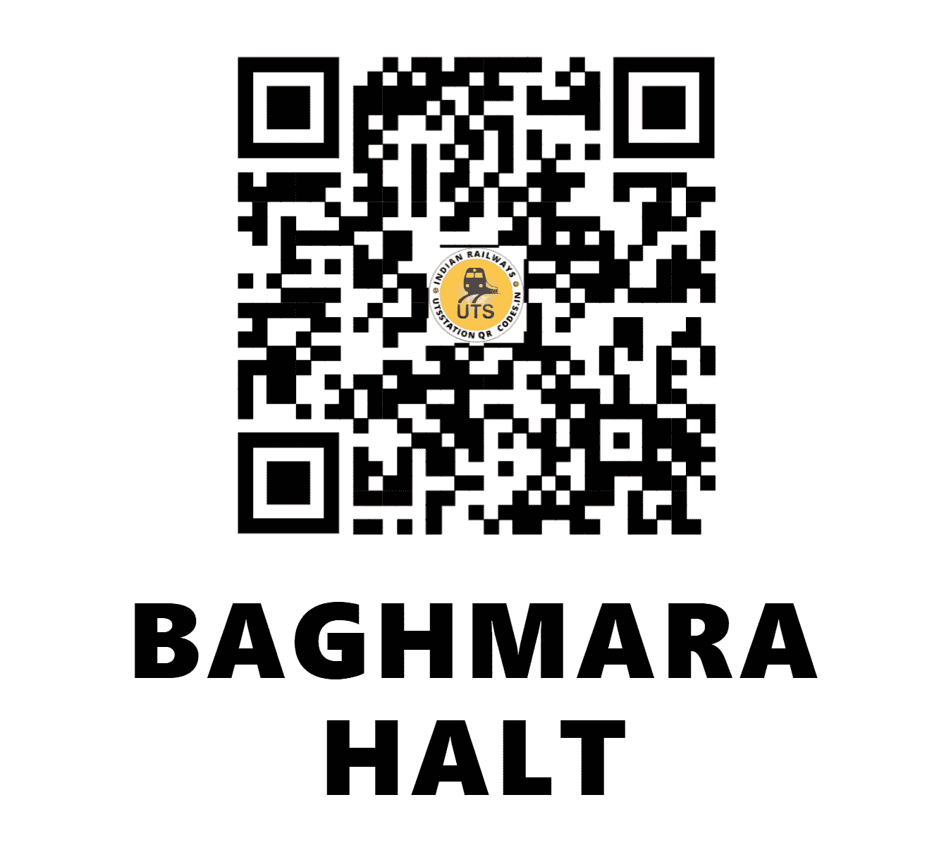 UTS QR Code for BAGHMARA HALT - BHMA - NF (BIHAR)