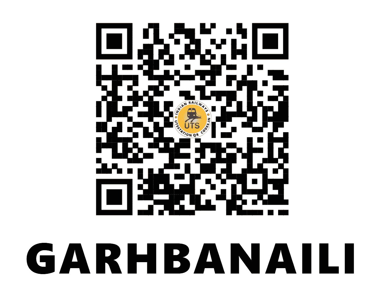 UTS QR Code for GARHBANAILI - GBN - NF (BIHAR)