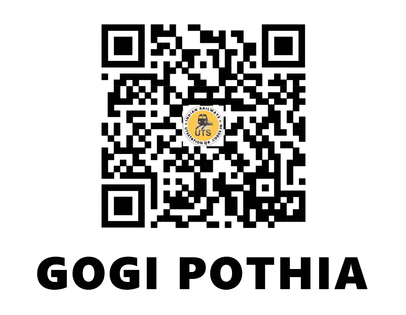 UTS QR Code for GOGI POTHIA - GPE - NF (BIHAR)