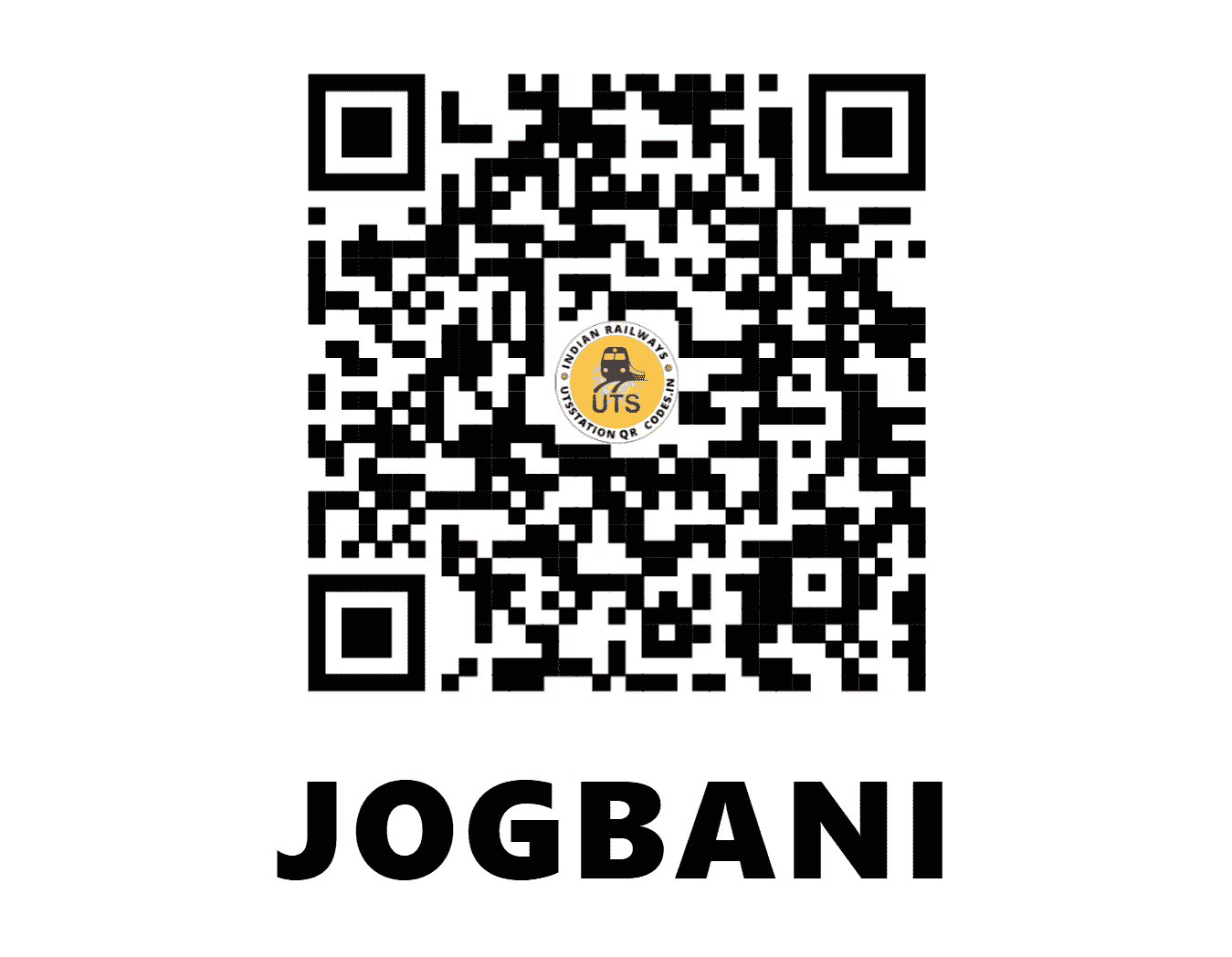 UTS QR Code for JOGBANI - JBN - NF (BIHAR)