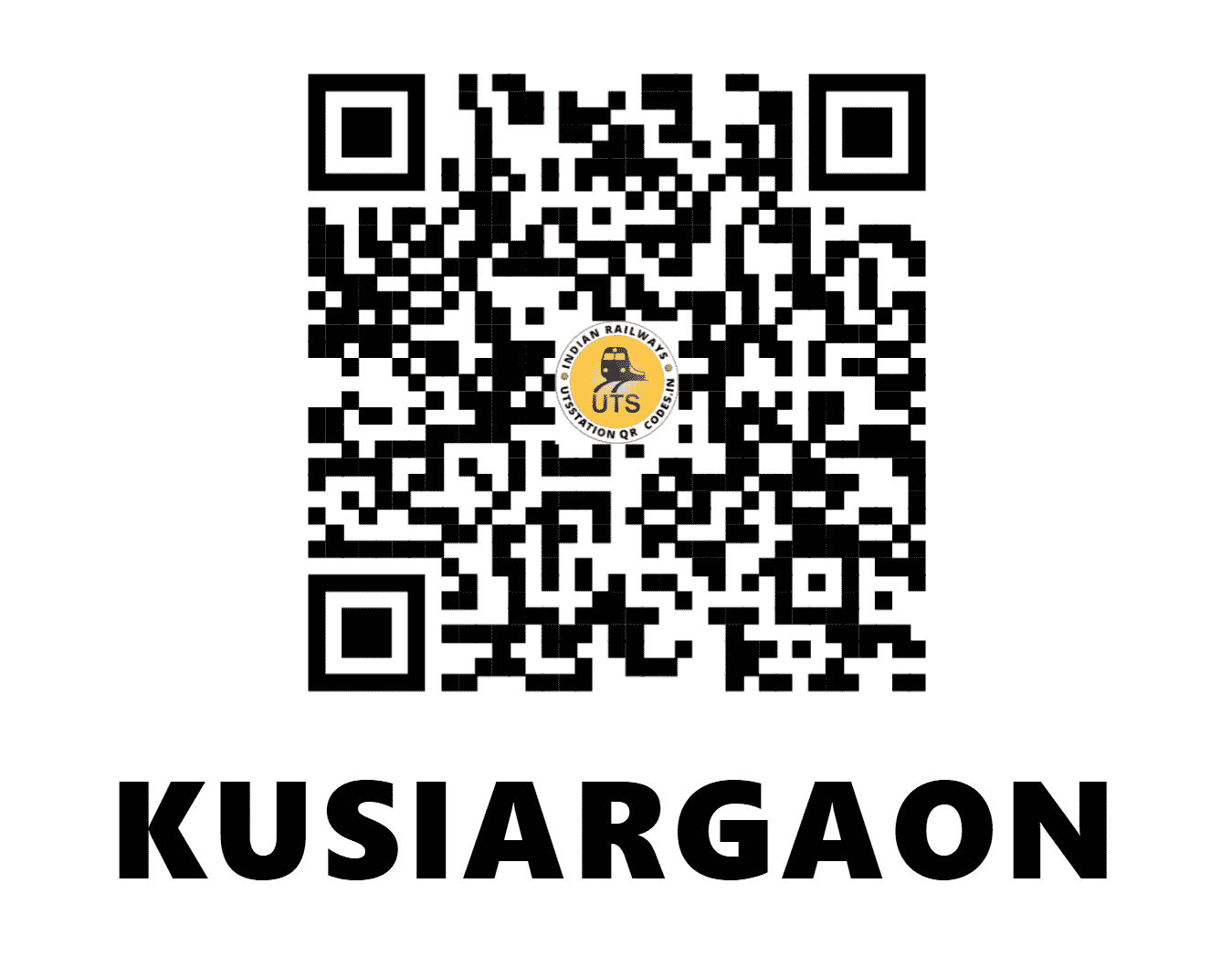 UTS QR Code for KUSIARGAON - KSY - NF (BIHAR)
