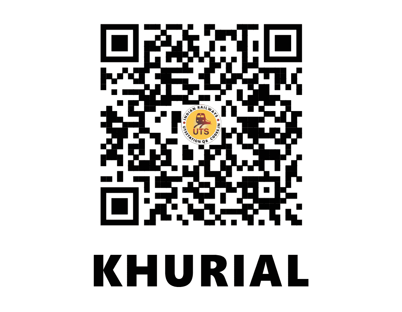 UTS QR Code for KHURIAL - KWE - NF (BIHAR)