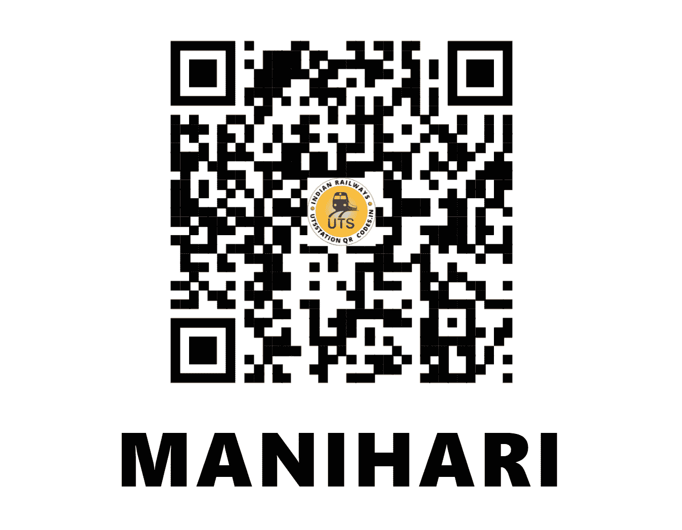 UTS QR Code for MANIHARI - MHI - NF (BIHAR)