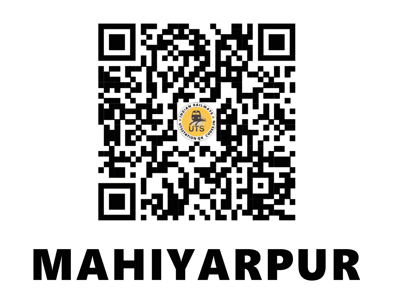 UTS QR Code for MAHIYARPUR - MHPR - NF (BIHAR)