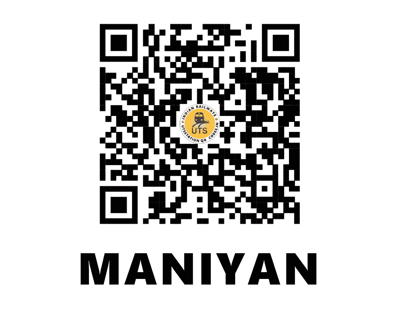 UTS QR Code for MANIYAN - MIYN - NF (BIHAR)