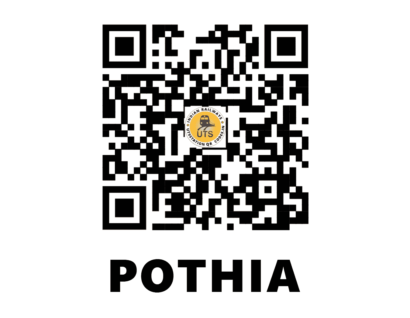 UTS QR Code for POTHIA - POT - NF (BIHAR)