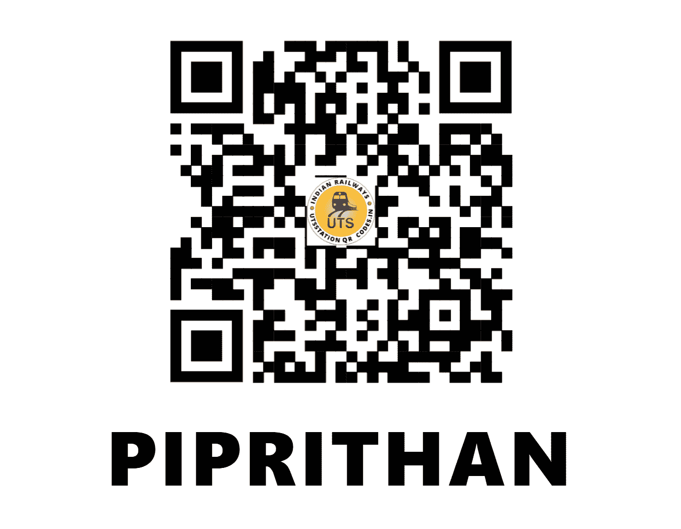 UTS QR Code for PIPRITHAN - PPTN - NF (BIHAR)