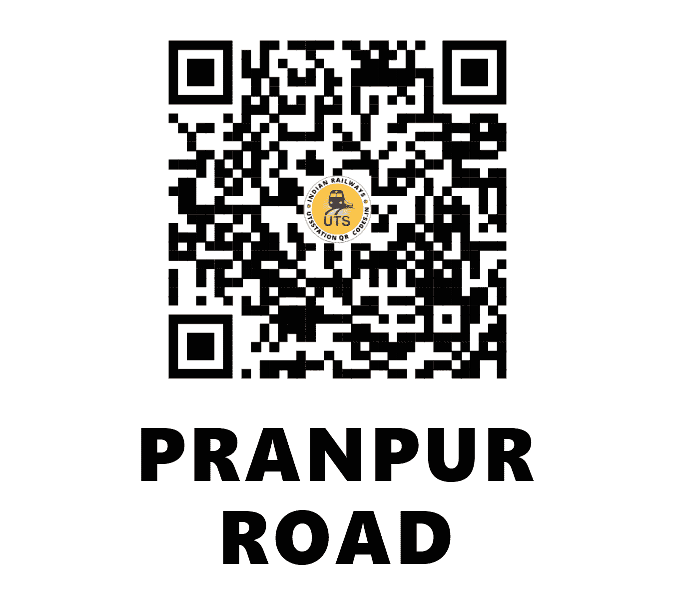 UTS QR Code for PRANPUR ROAD - PQD - NF (BIHAR)
