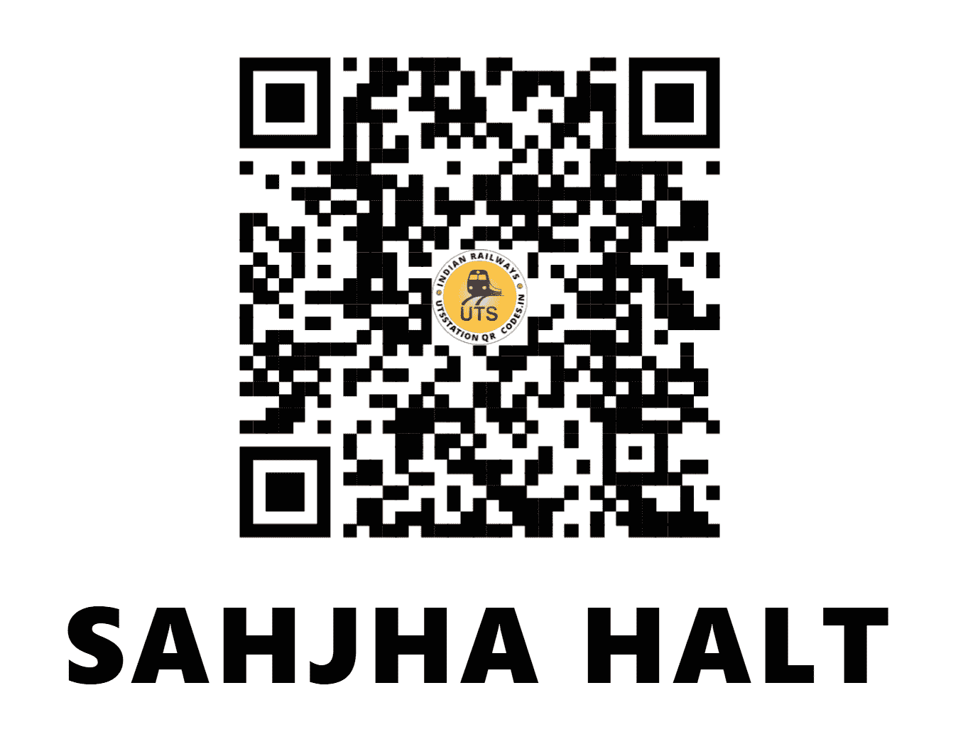 UTS QR Code for SAHJHA HALT - SAJH - NF (BIHAR)