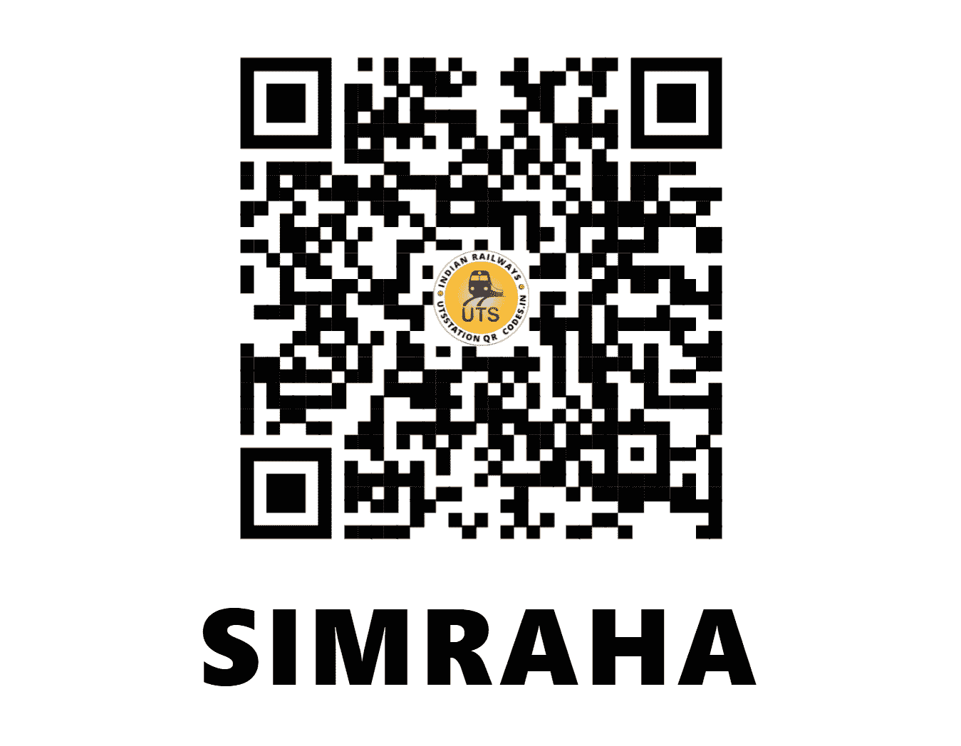 UTS QR Code for SIMRAHA - SMH - NF (BIHAR)