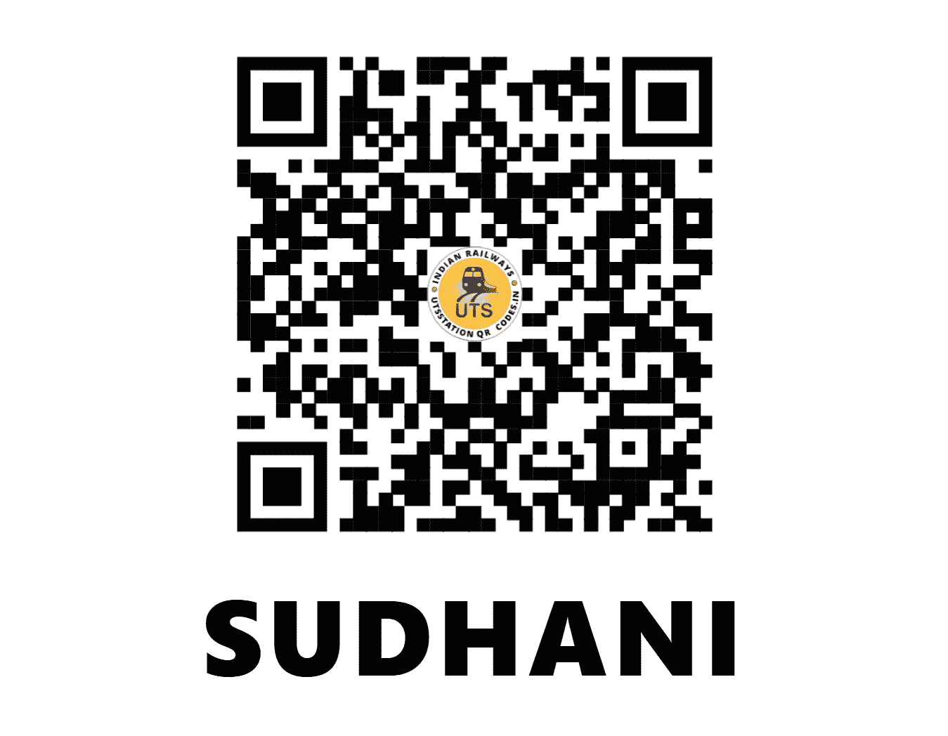 UTS QR Code for SUDHANI - SUD - NF (BIHAR)