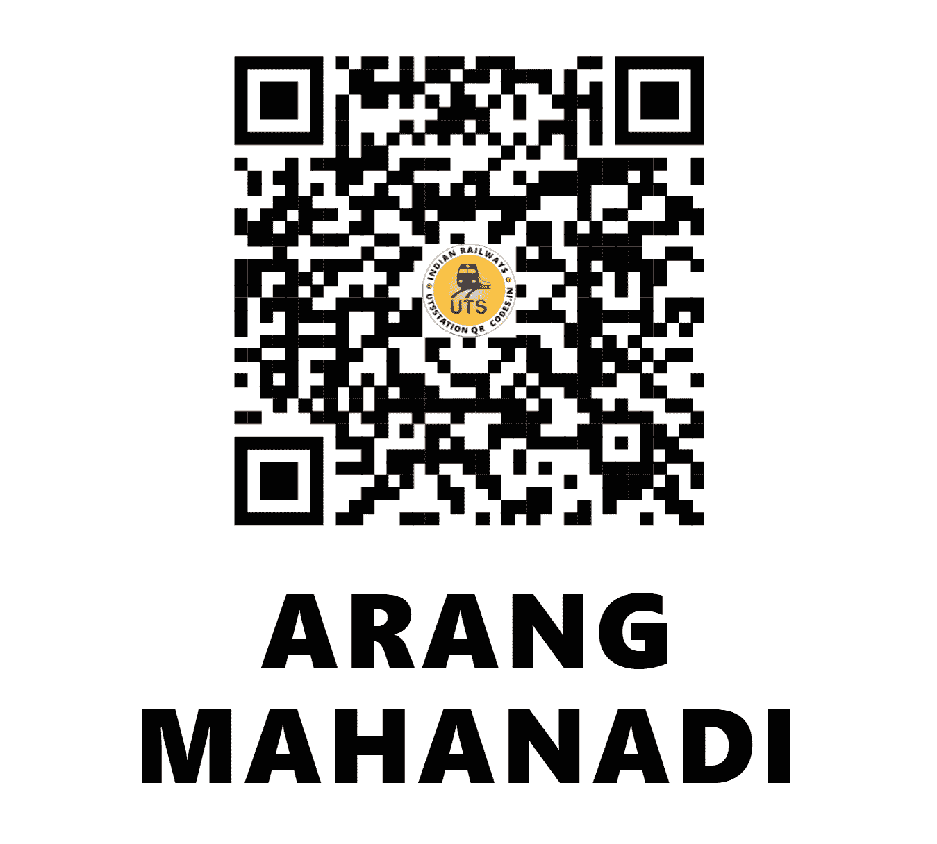 UTS QR Code for ARANG MAHANADI - ANMD - EO (CHHATTISGARH)