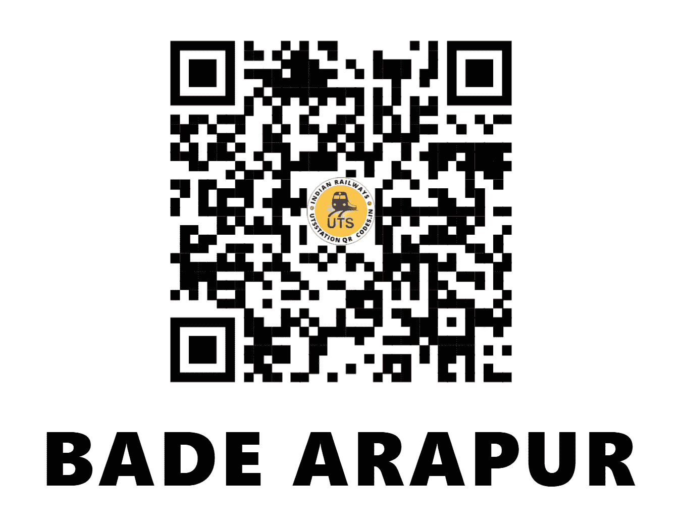 UTS QR Code for BADE ARAPUR - BDXX - EO (CHHATTISGARH)