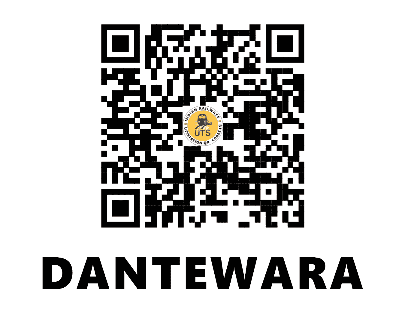 UTS QR Code for DANTEWARA - DWZ - EO (CHHATTISGARH)
