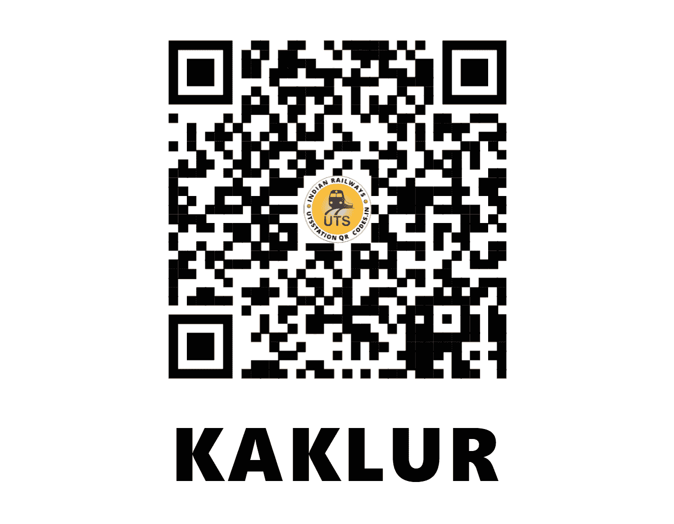 UTS QR Code for KAKLUR - KKLU - EO (CHHATTISGARH)