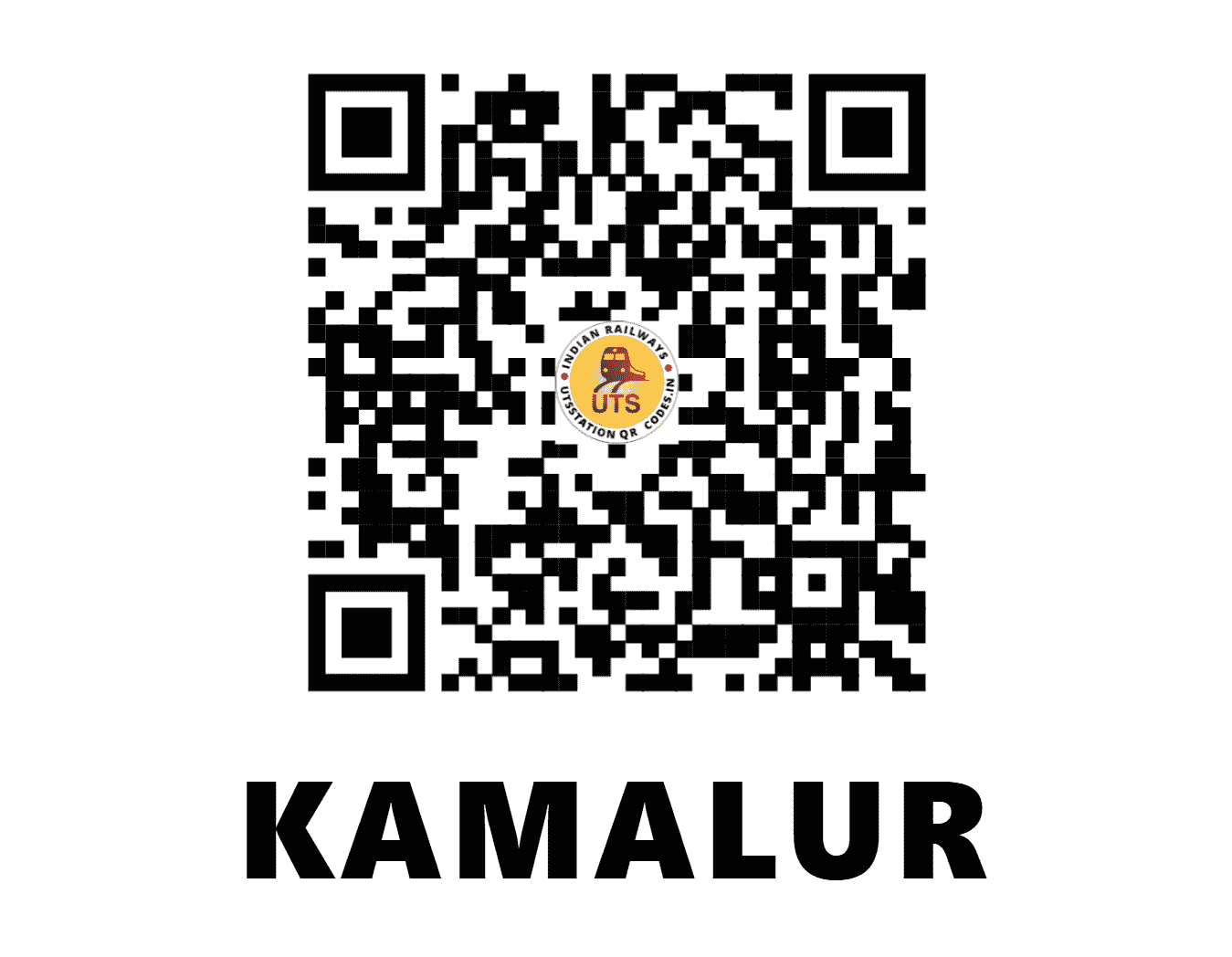 UTS QR Code for KAMALUR - KMLR - EO (CHHATTISGARH)