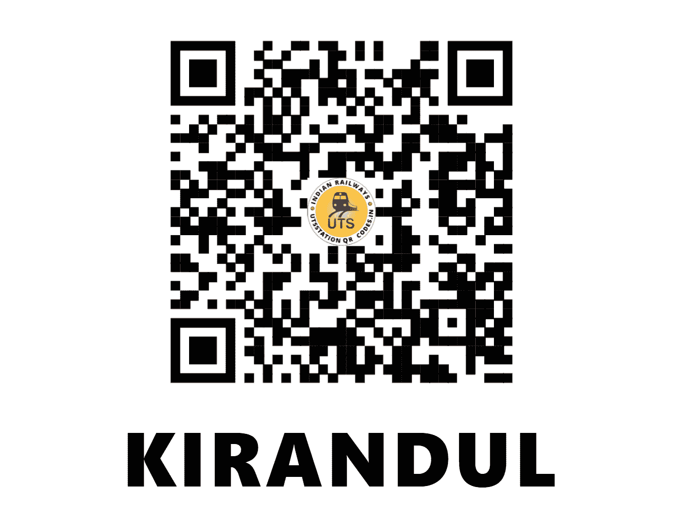 UTS QR Code for KIRANDUL - KRDL - EO (CHHATTISGARH)