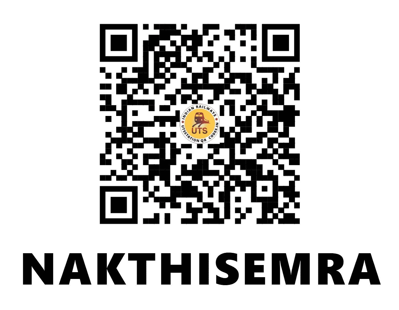 UTS QR Code for NAKTHISEMRA - NKX - EO (CHHATTISGARH)