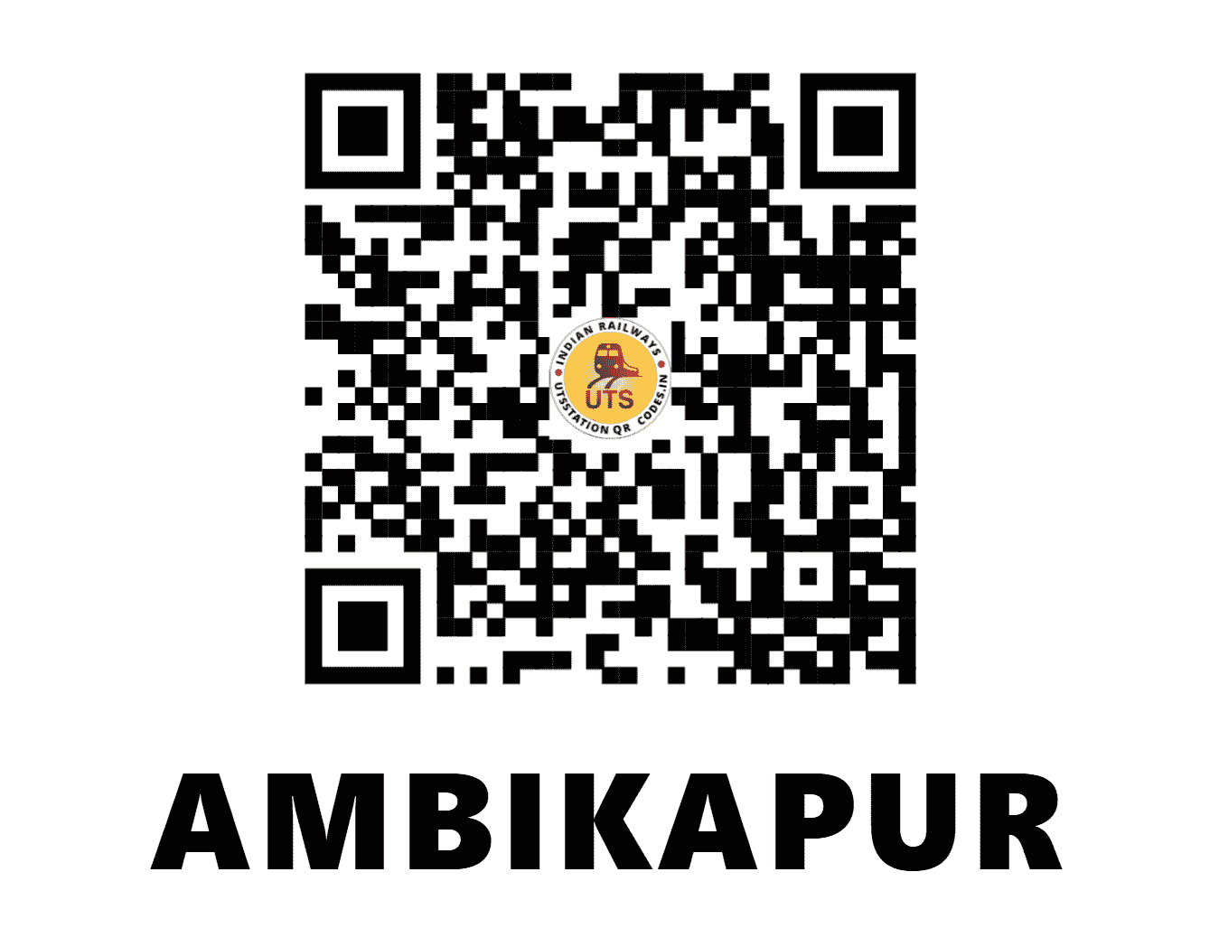 UTS QR Code for AMBIKAPUR - ABKP - SB (CHHATTISGARH)