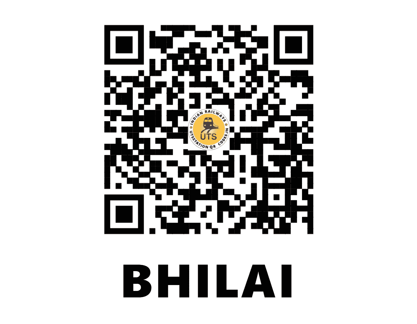 UTS QR Code for BHILAI - BIA - SB (CHHATTISGARH)